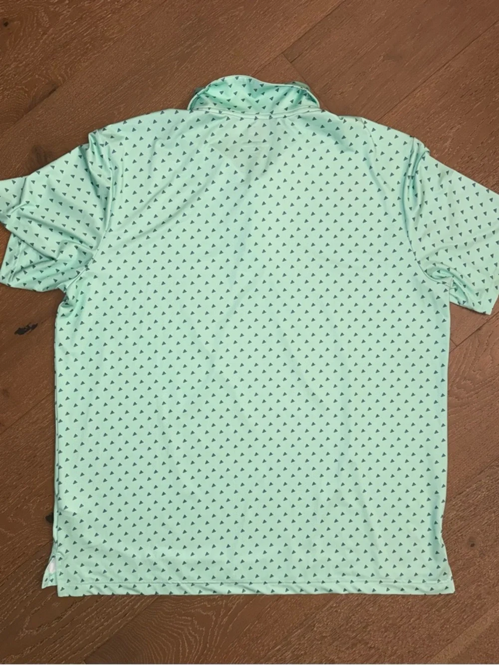 adidas Men's Mint Green Golf Polo with Small Black Triangle Motif‎